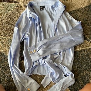 Light blue satin top small